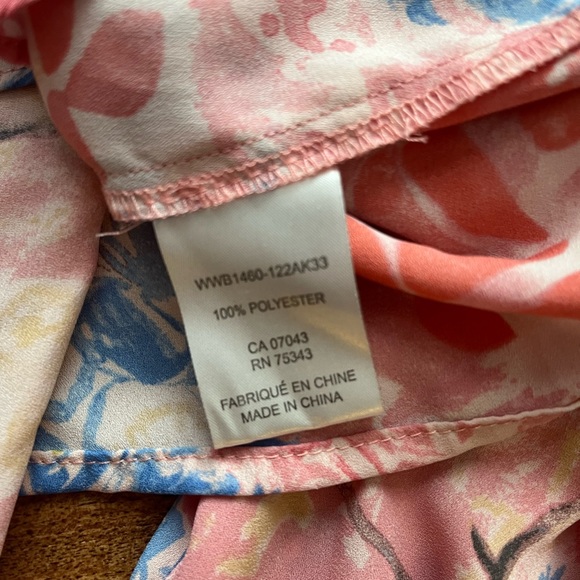 500 Maison Cinqcent Floral Tie-Up Blouse, M - Picture 6 of 7